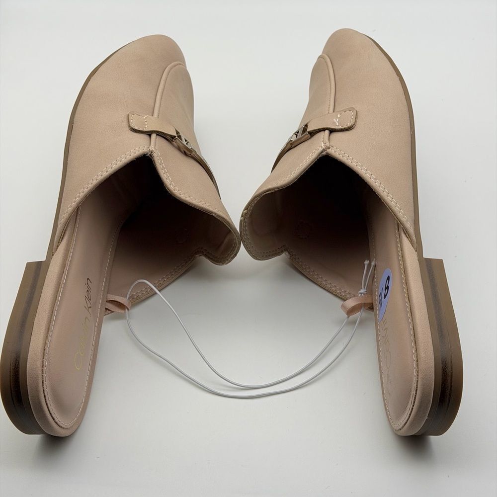 NWT Calvin Klein Chic Cream Mules with Metallic Detail 8,5M‎ - Picture 7 of 11